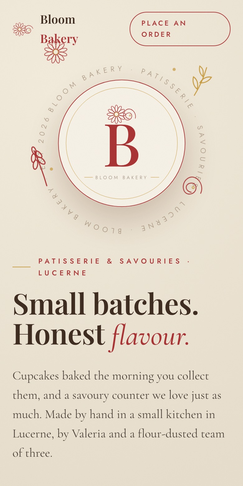 Bloom Bakery auf dem Handy