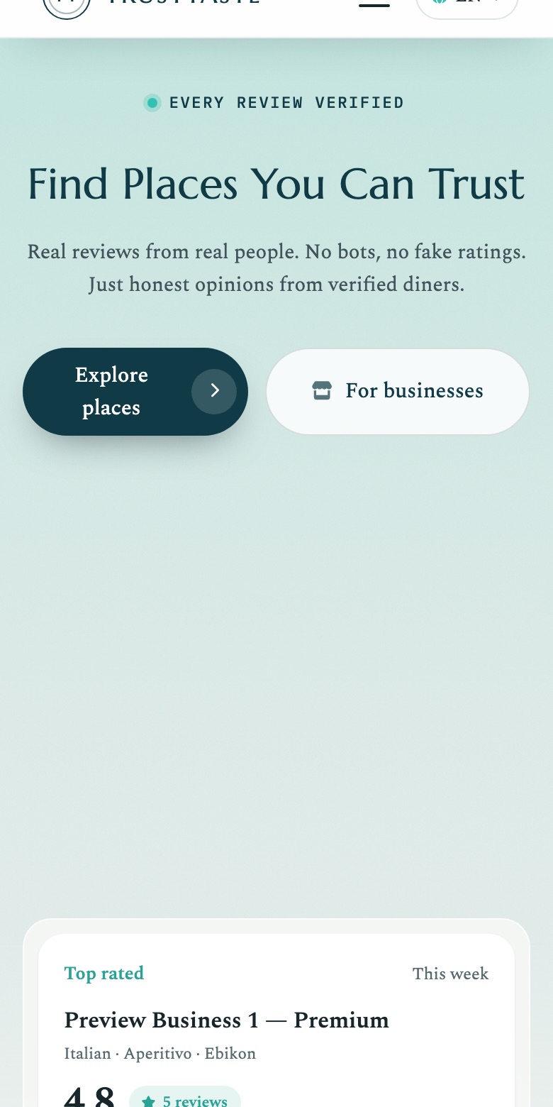 trusttaste.ch auf dem Handy